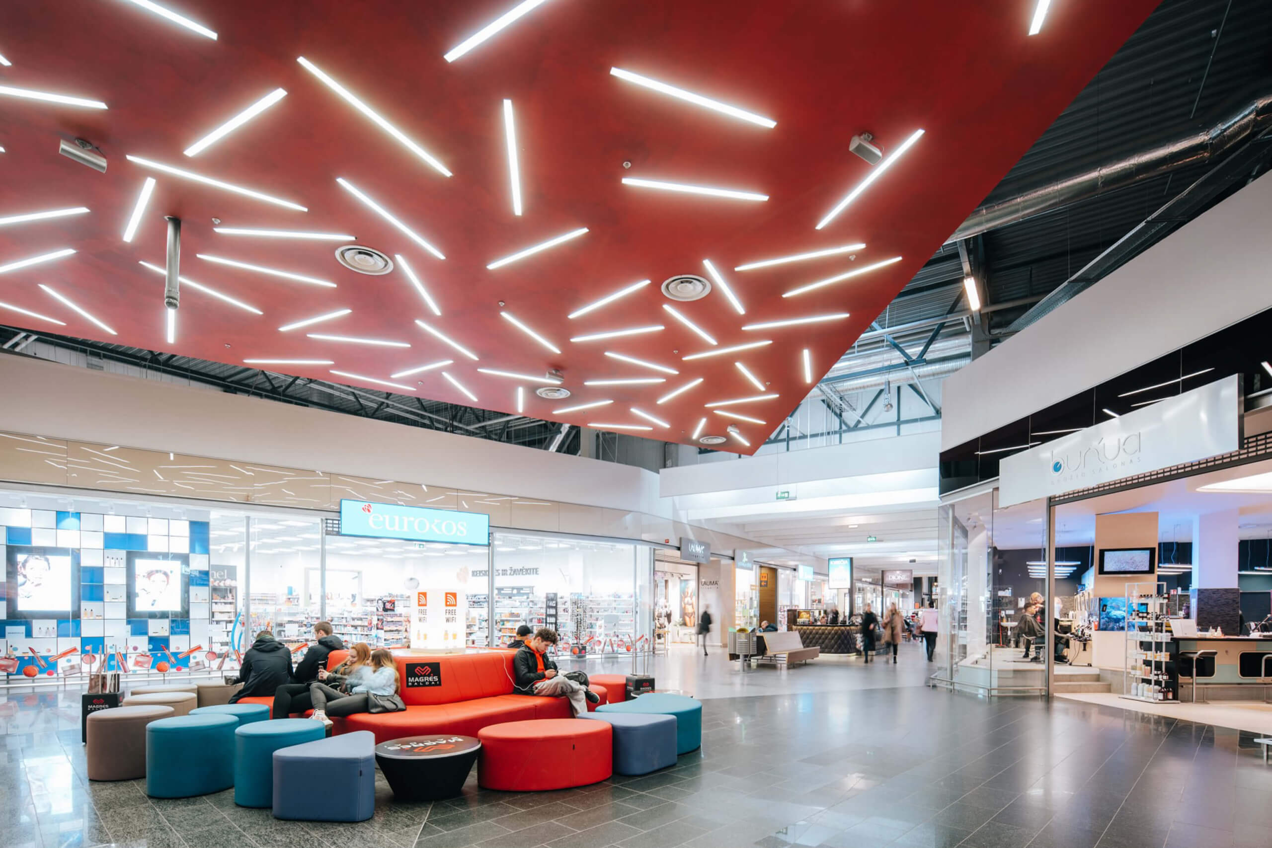 It is the largest multifunctional shopping centre in western Lithuania.